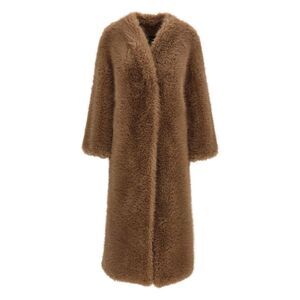 Bb Couture Women Biscuit Ecofur Coat